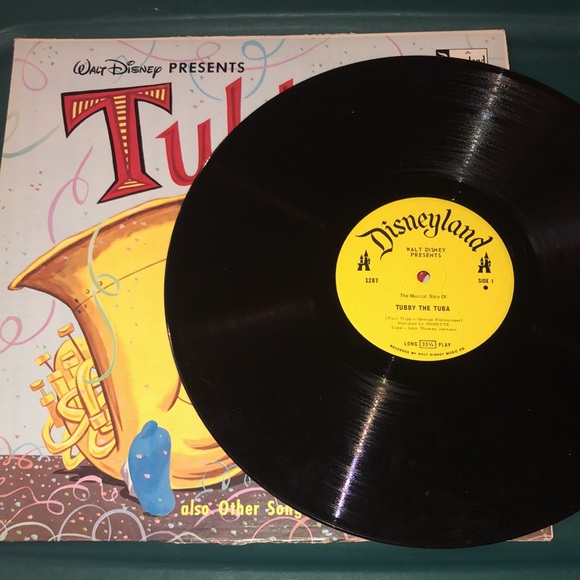 Vintage Disneyland Tubby the Tuba Vinyl LP Record DQ1287 Narrated by Annette - Picture 3 of 4